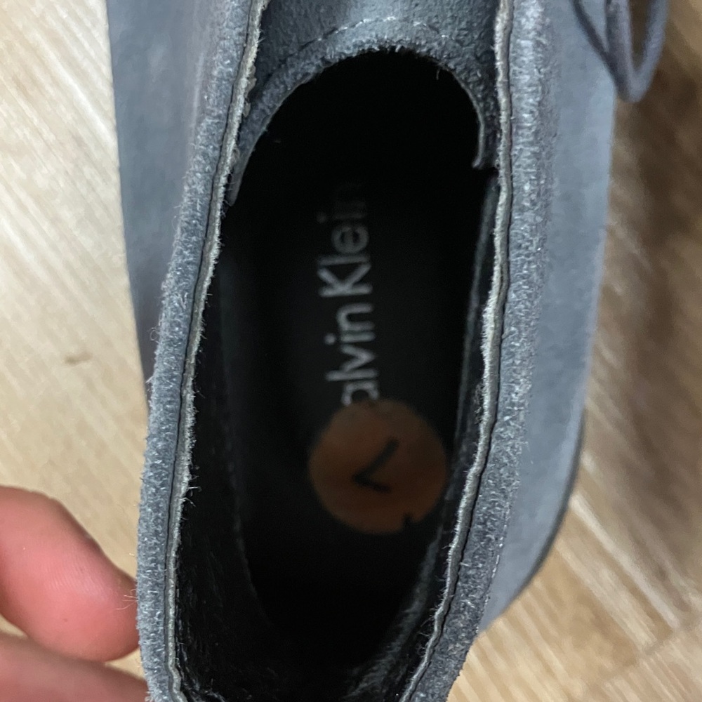 Calvin Klein Men's Dark Gray Suede Boots - Picture 4 of 6